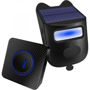 Alarme d'all&eacute;e Solaire - D&eacute;tecteur de Mouvement Alarmes d'all&eacute;es sans Fil pour l'ext&eacute;rieur imperm&eacute;able 600 Pieds Alarme Maison pour Garage Jardin et