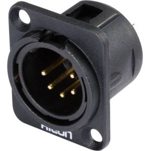 Hicon - xlr embase mâle, contacts droits HI-X5DM-G Nombre de pôles: 5 noir 1 pc(s)