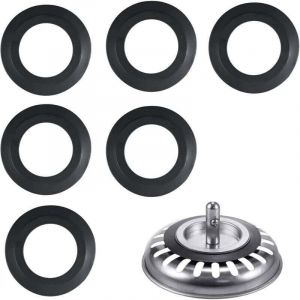 Joint Bonde Evier,6 Paquets &Oslash; ext&eacute;rieur 54 mm, &Oslash; int&eacute;rieur 32 mm Cuisine Baignoire Bonde Lavabo Joint en &Eacute;lastom&egrave;re pour Paniers Filtrants Vidange