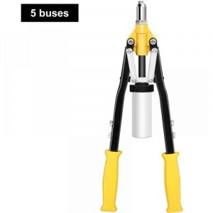 Pinces a Rivets Pop, Pince a Riveter Professionnelle avec 6 Nez pour Rivets Aveugles 2.5mm, 3mm, 3.2mm, 4mm, 5mm, 6mm