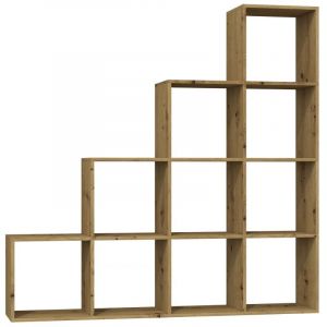 Topeshop - salerno - Étagère casier bibliothèque moderne 153x153x30 - Séparateur de pièce - Meuble gain de place - 10 casiers de rangement