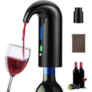 A&eacute;rateur de vin &eacute;lectrique, d&eacute;canteur de vin portable &agrave; une touche, distributeur d'oxydant de vin &agrave; filtre automatique multi-intelligent avec