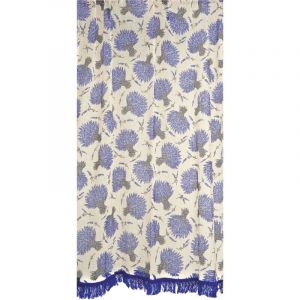 Rideau marseillais imprim&eacute; lavande 140 x 250 cm