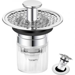 Bonde de Lavabo, Bouchon Lavabo Salle de Bain 32-42mm, Universel Pop-Up Bouchon de Lavabo Bouchon Evier Cuisine Salle de Bain, Bonde Lavabo avec