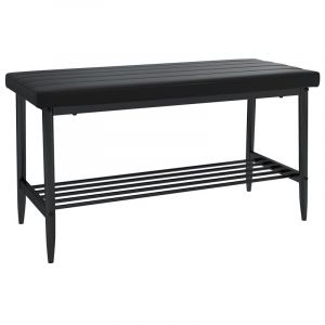 Banquette d'angle pour salle à manger Grand, Noir, 85x35cm Vicco