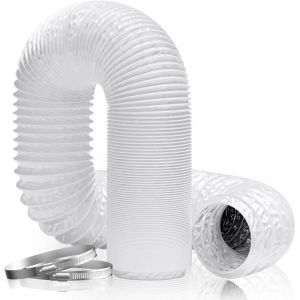 Conduit d'air Flexible Tuyau de Ventilation 160 mm x 6/8/10m en Feuille d'aluminium et PVC pour Seche Linge, Ventilateur Extracteur Air