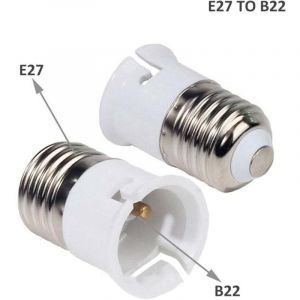 E27 vers B22 pour Ampoule LED à Baïonnette, Base de Lampe Convertisseur pour Passer de E27 à B22, Adaptateur à Vis vers Douille Baïonnette, lot de 6