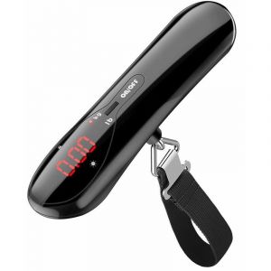 P&egrave;se Bagage Electronique Balance Num&eacute;rique Portatif Max 50kg/110lb P&egrave;se Valise avec Fonction Tare et Affichage LED R&eacute;tro-&eacute;clair&eacute; pour