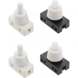 4pcs 250V 10A Interrupteur &agrave; Bouton-poussoir Miniature Interrupteur &agrave; Bouton-poussoir Bouton-poussoir de Commande Marche/arr&ecirc;t pour Lampe de Bureau