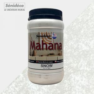 Mahana – Peinture sablée effet métallisé 1L coloris Snow