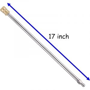 Rallonge pour nettoyeur haute pression, lance pour nettoyeur haute pression, raccord rapide 17" 6,35 mm