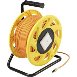 Renkforce - RJ45 réseau informatique Enrouleur de câble cat 6a (câble brut cat 7) s/ftp 90 m orange sans halogène X252862