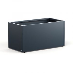 Herstera Garden - Jardini&egrave;re en m&eacute;tal Cube Anthracite 100x50x50