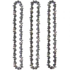 SNQ - Lot de 3 Chaînes d'Élagueuse sur Perche pour Guide-Chaîne de 10' (25 cm), 40 Maillons d'Entraînement, Faible Rebond, Compatibles avec Black &