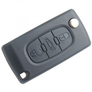 Coque de clé à 2 boutons compatible CE0523, clé pliable pour Peugeot 207 307 308 407 408 3008 5008 et Citroën C2 C3 C4 C5 C6 C8 (CE0523)