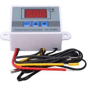 Eosnow Thermostat de r&eacute;gulateur de temp&eacute;rature num&eacute;rique, interrupteur de refroidissement et de chauffage avec sonde &eacute;tanche 10A 12V 120W