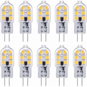 Ampoule G4 led 12V 2W Blanc Froid 6000K, 200LM, &Eacute;quivalent Halog&egrave;ne G4 Bi-pin 10W 20W, led Lampe G4 12V ac/dc pour Camping Car/Hotte Cuisine,