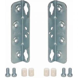 Cyclingcolors - 2x Ferrure d'assemblage équerre de lit 127mm réglable entraxes 32mm avec douilles et vis en acier chromé Fixation Support Connecteur