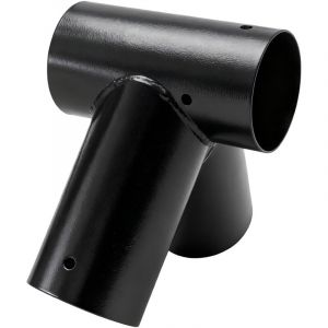 Raccord de balan&ccedil;oire Relaxdays, en A, 90&deg;, pour poteaux ronds &Oslash;100 mm, acier peint, noir