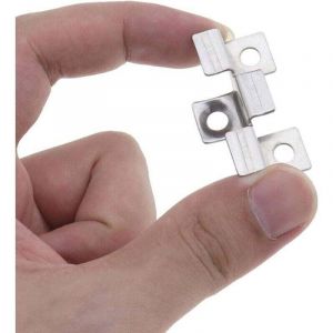 Lot de 100 clips de fixation pour terrasse en composite avec vis en acier inoxydable（hauteur 1 cm）