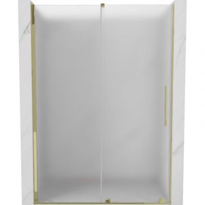 Mexen - Velar porte de douche coulissante 130 cm, givre, dor&eacute;e - 871-130-000-31-50
