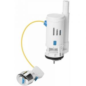 Vanne &agrave; FlotteuDeux Boutons Lat&eacute;Raux R&eacute;Glables Mecanisme Chasse D'Eau WC Suspendu,Robinet de Chasse Adapt&eacute; aux Toilettes(1)