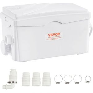 Pompe de maceration, 350 w, pompe de puisard deegouts de maceration avec 3 entrees deeau, debit 6000 L/h, levage 7 m pour elimination eaux usees,