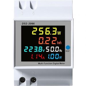 Sollbry - Compteur d'énergie Compteur électrique monophasé Din Rail kwh Compteur AC40-300V 100A, Puissance Électricité Volt Amp Watt Consommation