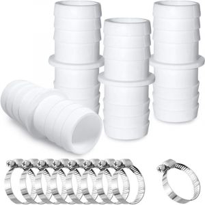 Ahlsen 4 Pi&egrave;ces Adaptateur Raccord Piscine, Raccord pour Tuyau Piscine, &Oslash; 32 mm vers 38 mm, kit de raccordement pour tuyaux de piscine, avec 8