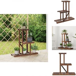 Vidaxl - Support à fleurs 81x25x75,5 cm bois massif de sapin - Support à Fleurs - Plante - Jardinerie - Intérieur Design - Meuble Extérieur