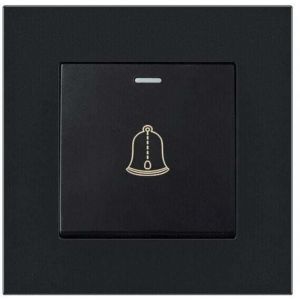 YMYNY Bouton de sonnette ext&eacute;rieur, interrupteur de sonnette 220-250V avec panneau en verre tremp&eacute;. Ce bouton poussoir de carillon &eacute;tanche fonctionne