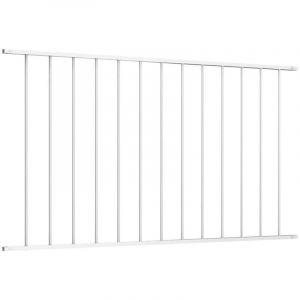 Grillage rouleau，Panneau de cl&ocirc;ture en acier thermolaqu&eacute; 1,63 x 1,25 m Blanc