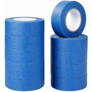 Ruban de masquage bleu ruban adh&eacute;sif de peinture et de d&eacute;coration pour &eacute;tiquettes, peinture au pistolet, peintres, travaux manuels 10 rouleaux 24 mm