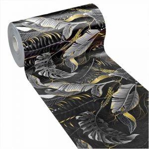 Emmevi Mv S.p.a. - Tapis De Cuisine En pvc AntiTaches Feuille D'Or D&eacute;coupable Antid&eacute;rapant Lavable - 51x100 cm