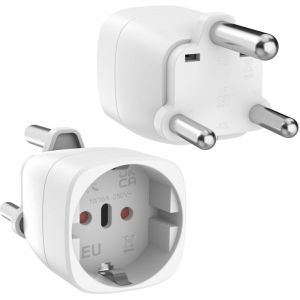 2 pi&egrave;ces Adaptateur de Voyage France/Europe vers Afrique du Sud, Adaptateur Prise Afrique du Sud pour des Voyages en Afrique du Sud, Namibie,