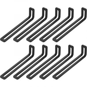 10 Pcs 120x19x28mm Support d'angle R&eacute;glable, &Eacute;querre de Fixation, Equerre Fixation Noir, Supports en L &agrave; Fente R&eacute;glable, Connecteur d'angle &agrave; 90