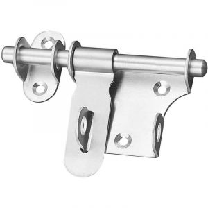 Loquet de portail coulissant verrou porte loquet pour porte d'abri de jardin, cl&ocirc;tures en bois, portes de grange, de cour, loquet d'ext&eacute;rieur argent&eacute;