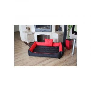 Viking Choice - Lit pour chien xxl en cuir artificiel - coussin pour chien canapé pour chien lit pour chat panier pour chien - imperméable - Rouge /