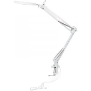 Loupe 5X avec pince lumineuse 72 pi&egrave;ces LED 10 luminosit&eacute; 3 Modes de couleur lampe loupe &agrave; bras oscillant r&eacute;glable en continu.