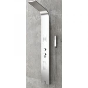 Colonne de douche hydromassante elea en acier inoxydable 165 cm