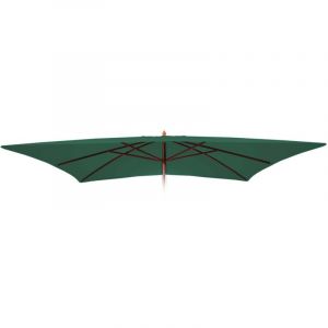 [JAMAIS UTILIS&Eacute;] Toile de rechange pour parasol Florida 3x4m, Toile de rechange pour parasol, polyester, vert