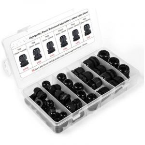 Presse &eacute;toupe,Lot de 34 presse-&eacute;toupes en plastique &eacute;tanche , PG7, PG9, PG11, PG13,5, PG16, PG19