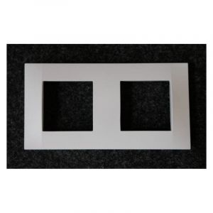 Schneider Electric - Plaque de finition blanc polaire 2 postes horizontale entraxe 71mm pour appareillage mural altira