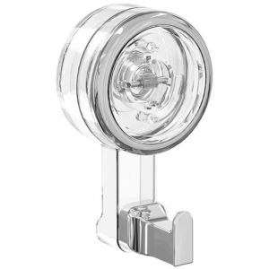 Lot De 4 Crochet Ventouse Mural Transparent, Crochet Mural Puissant 5KG Plastique, Pat&egrave;re Porte Serviette Salle de Bain Attache Crochet Manteau