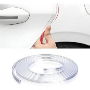 Bande d&eacute;corative en caoutchouc anti-collision en forme de U, 5 m&egrave;tres, pour protection anti-collision de porti&egrave;re de voiture, transparente