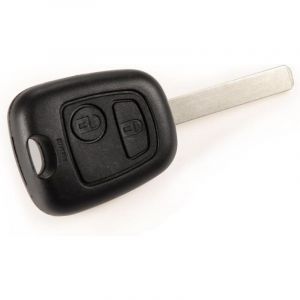 Applicable à Coque CLE plip pour telecommande voiture Peugeot 207 307 407 107 307 SW 308 2 BOUTONS fob case