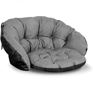 Coussin de jardin 122x40 cm pour balancelle suspendue, nid de cigogne, imperméable, gris