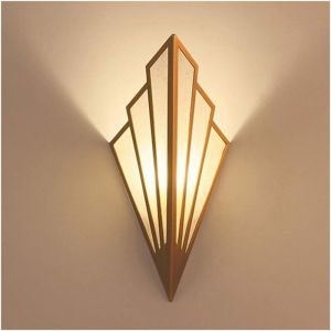 Applique Murale en LED en Forme D'&eacute;ventail ，Abat-Jour en Fer Forg&eacute; D'&eacute;poque, Applique Murale Art Deco for Salon justement Parfait, Applique Art Deco