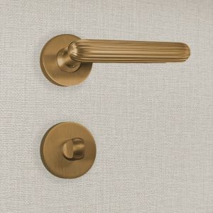 Poign&eacute;e de porte design &agrave; condamnation finition aspect bronze Tina - KATCHMEE