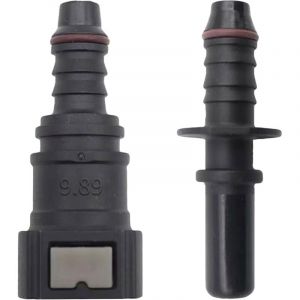 2pcs Raccord durite Essence, Connecteur de Tuyau de Carburant Droit Femelle,9.89 Tuyau de Ligne de Carburant Raccord Rapide id8 Raccord Rapide